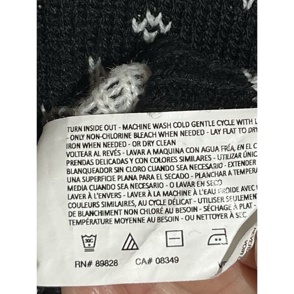 Nordic Fair Isle Knit Cardigan Womens S Reindeer Polar Bears Button Up Holiday - Picture 14 of 15